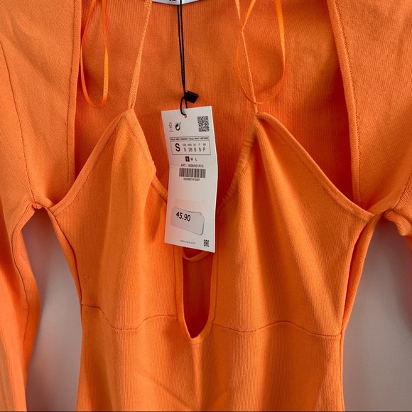 ZARA CUT OUT KNIT BODYSUIT Size Small - Picture 5 of 8
